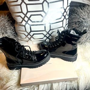 Sincerely Jules Brand Patent Leather Combat Boots